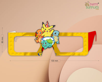 Pokemon theme Birthday Party glasses