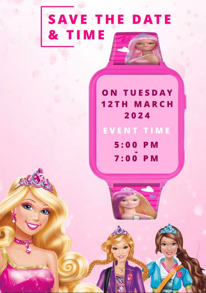 Barbie Theme E-Video Invite