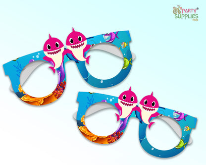 Shark theme Customized Birthday Party glasses