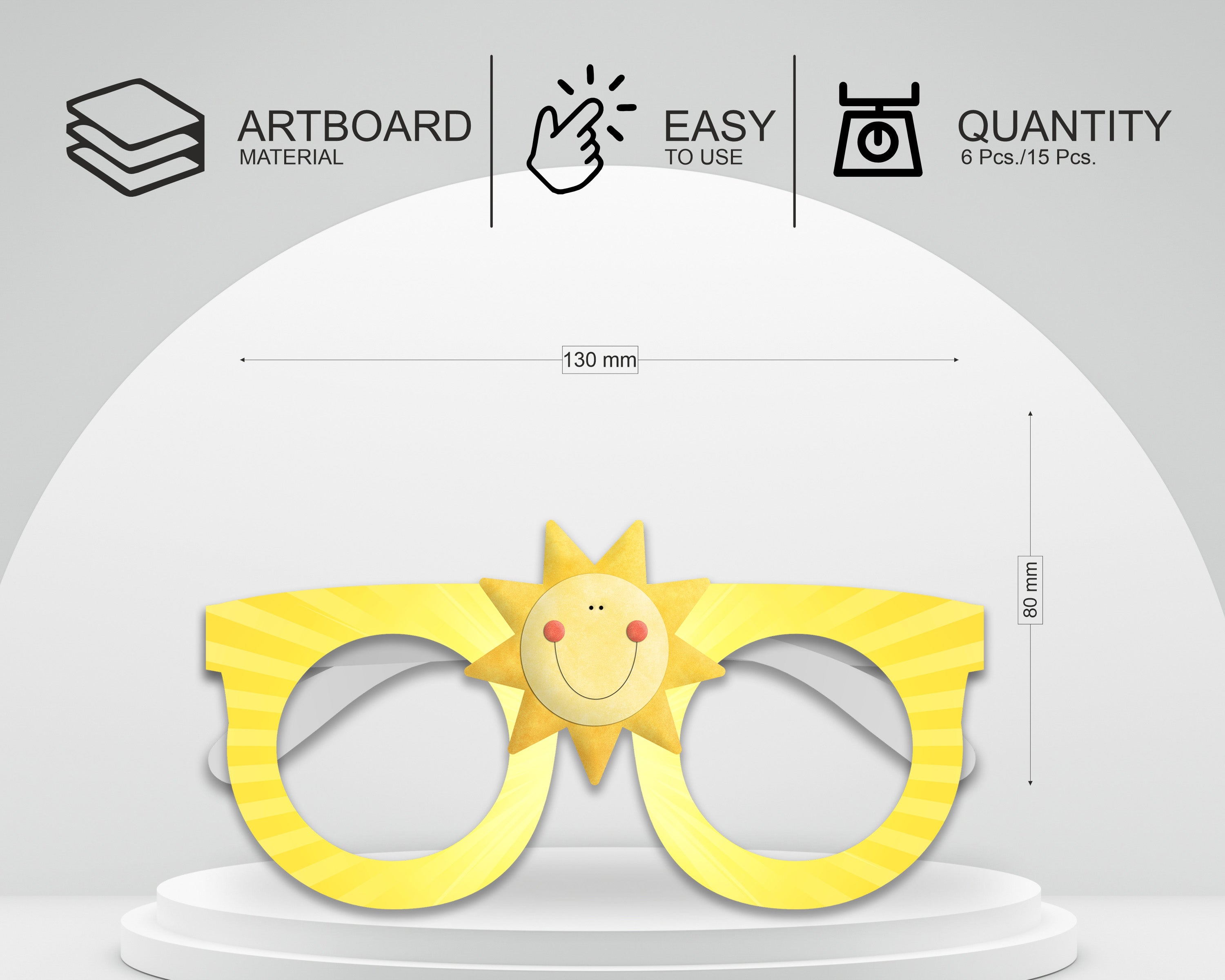 Sunshine Boy  theme Birthday Party glasses