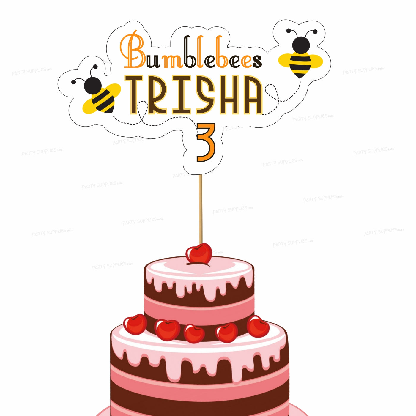 Bumble Bee Theme Cake Topper