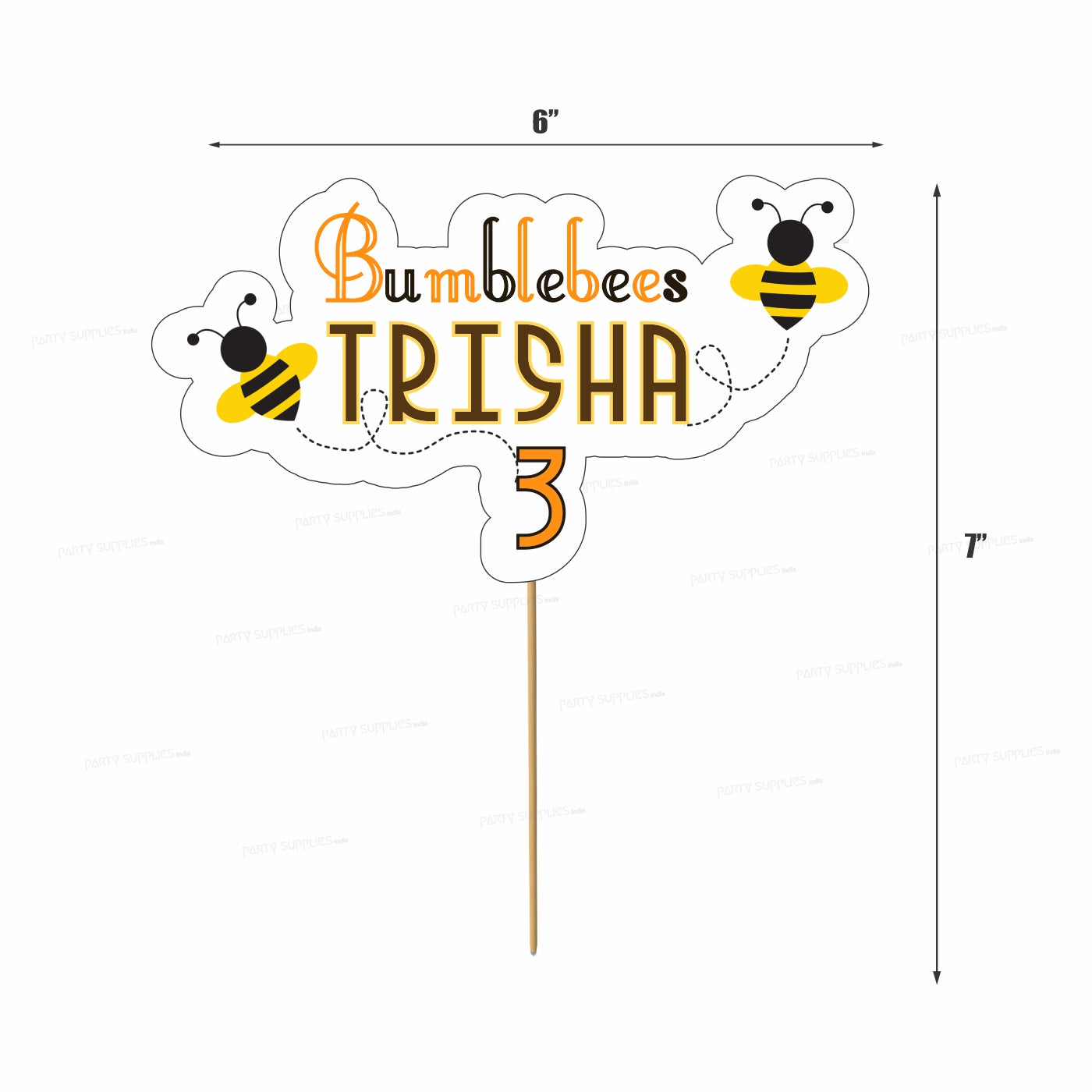 Bumble Bee Theme Cake Topper