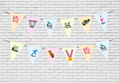 Marathon Theme Flag Bunting