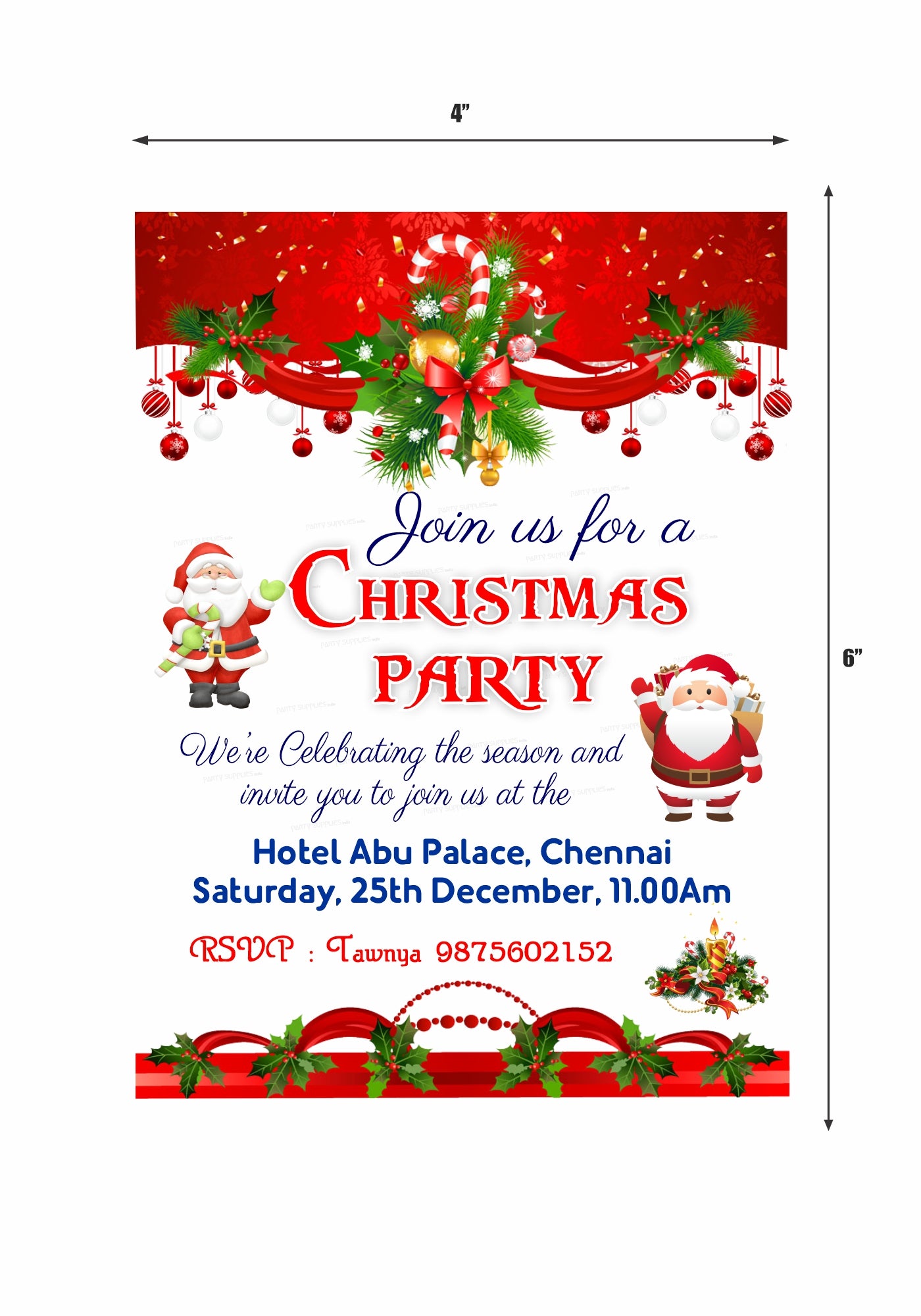 PSI Christmas Theme Invite