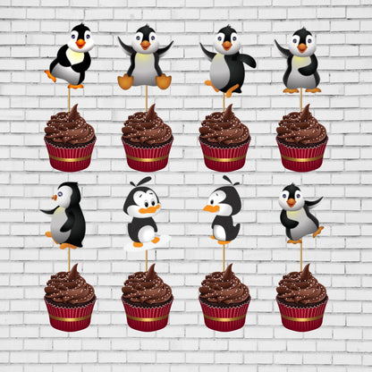 Penguin Theme Cup Cake Topper