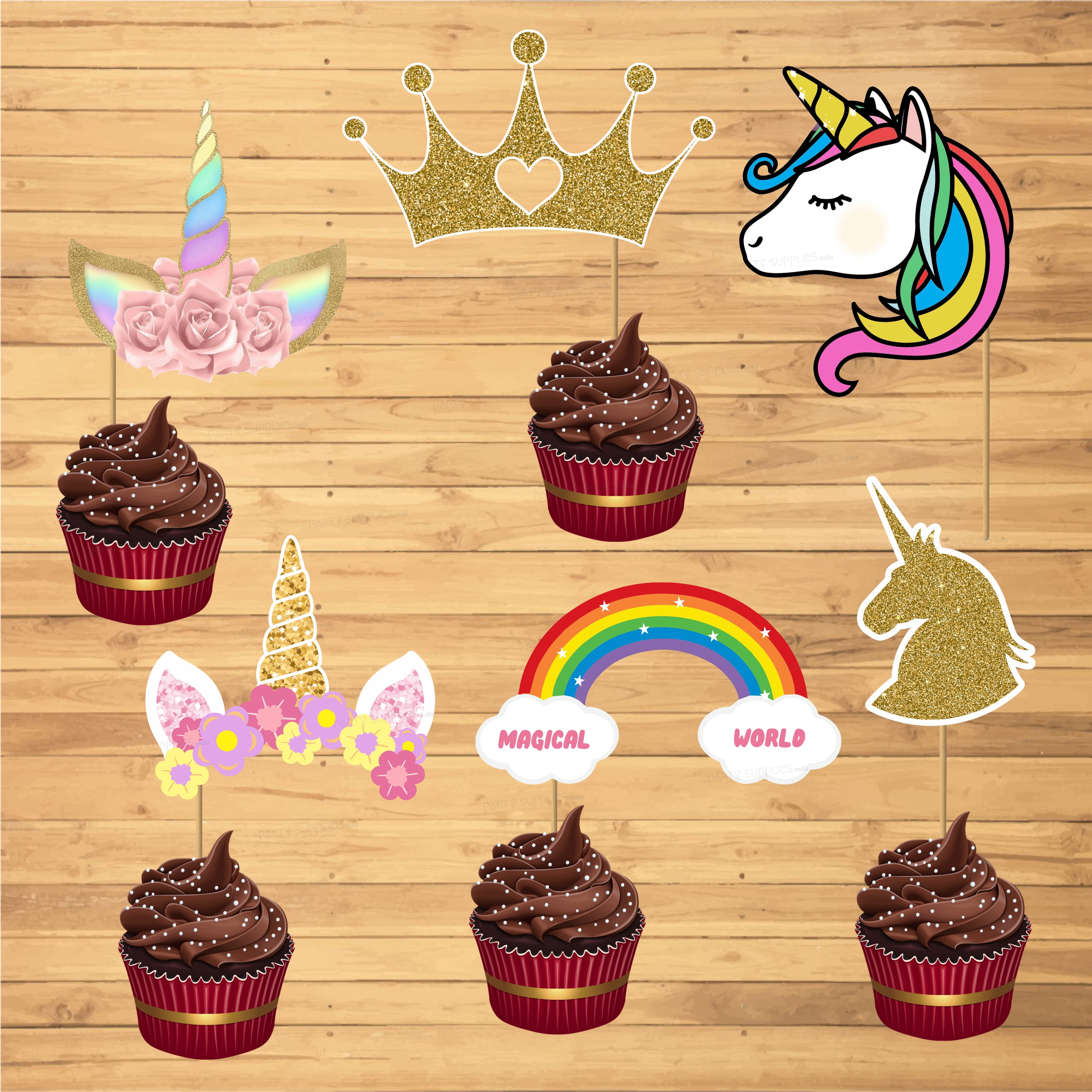 Birthday Party Unicorn Cake Topper | Unicorn Cupcake Topper Wings - Unicorn  Birthday - Aliexpress