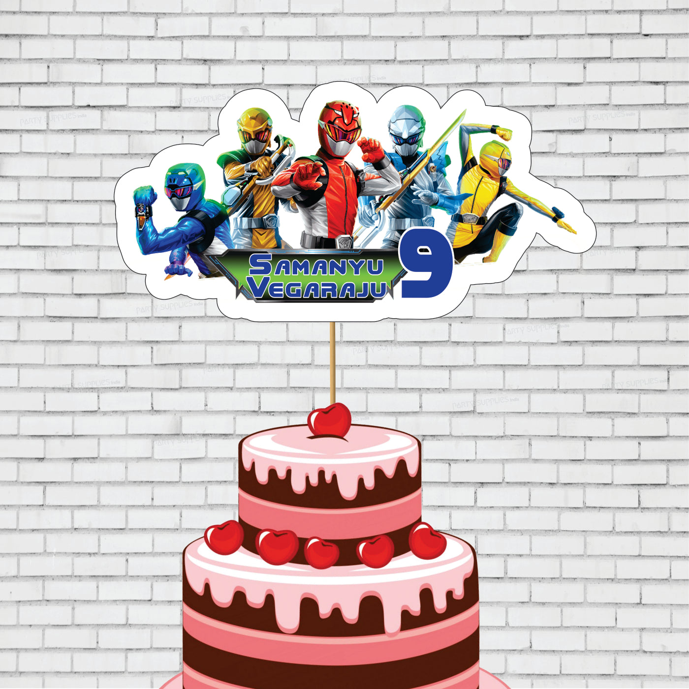 Cake Topper - Power Rangers it's Morphin time | Sugar Room