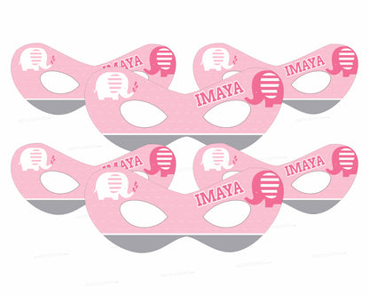 Pink Elephant Theme Customized Eye Mask