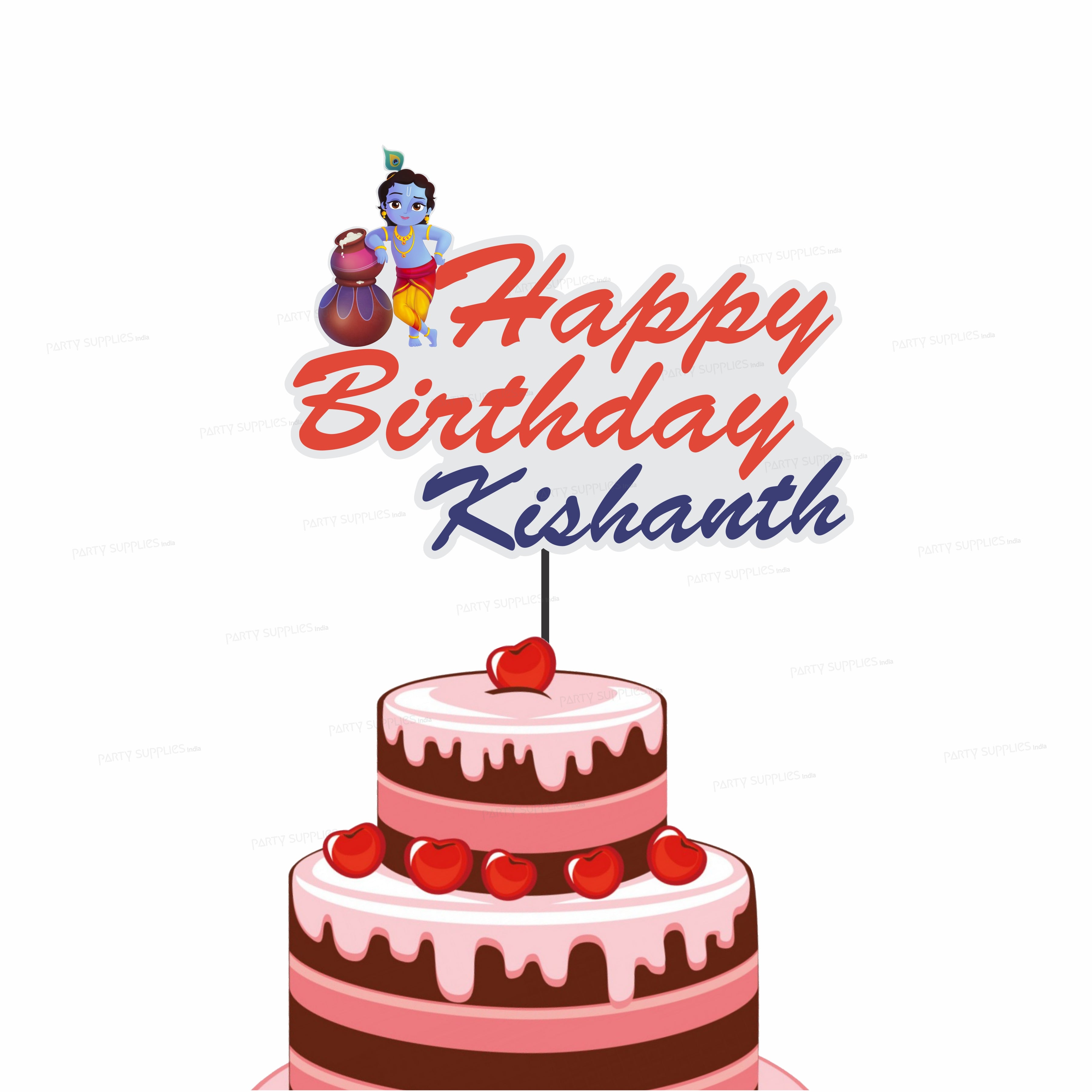 Order cute krishna cake - 2kg Online From KING BAKER'S N BIRTHDAY  DECOR'S,Muzaffarnagar