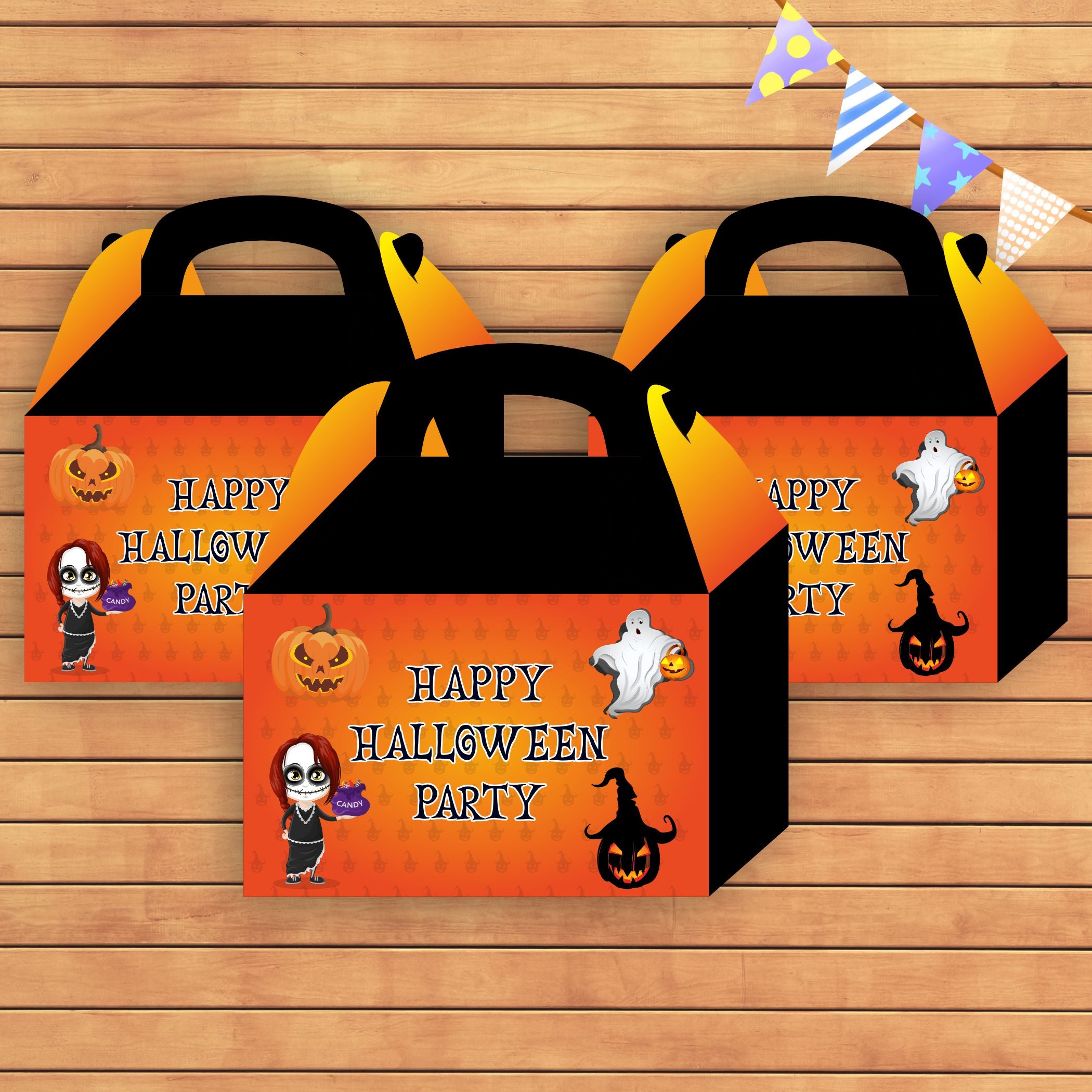 Halloween Theme Goodie Return Boxes