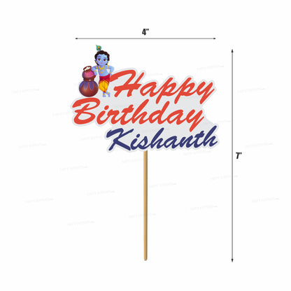 Little Krishna Theme Cake Topper