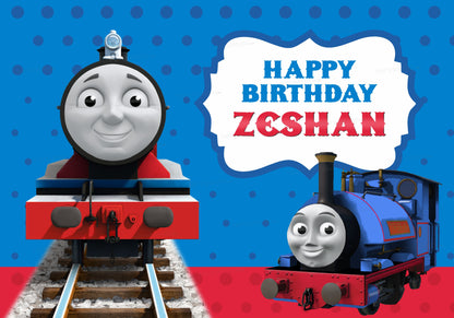 Thomas and Friends Theme Personalized Backdrop