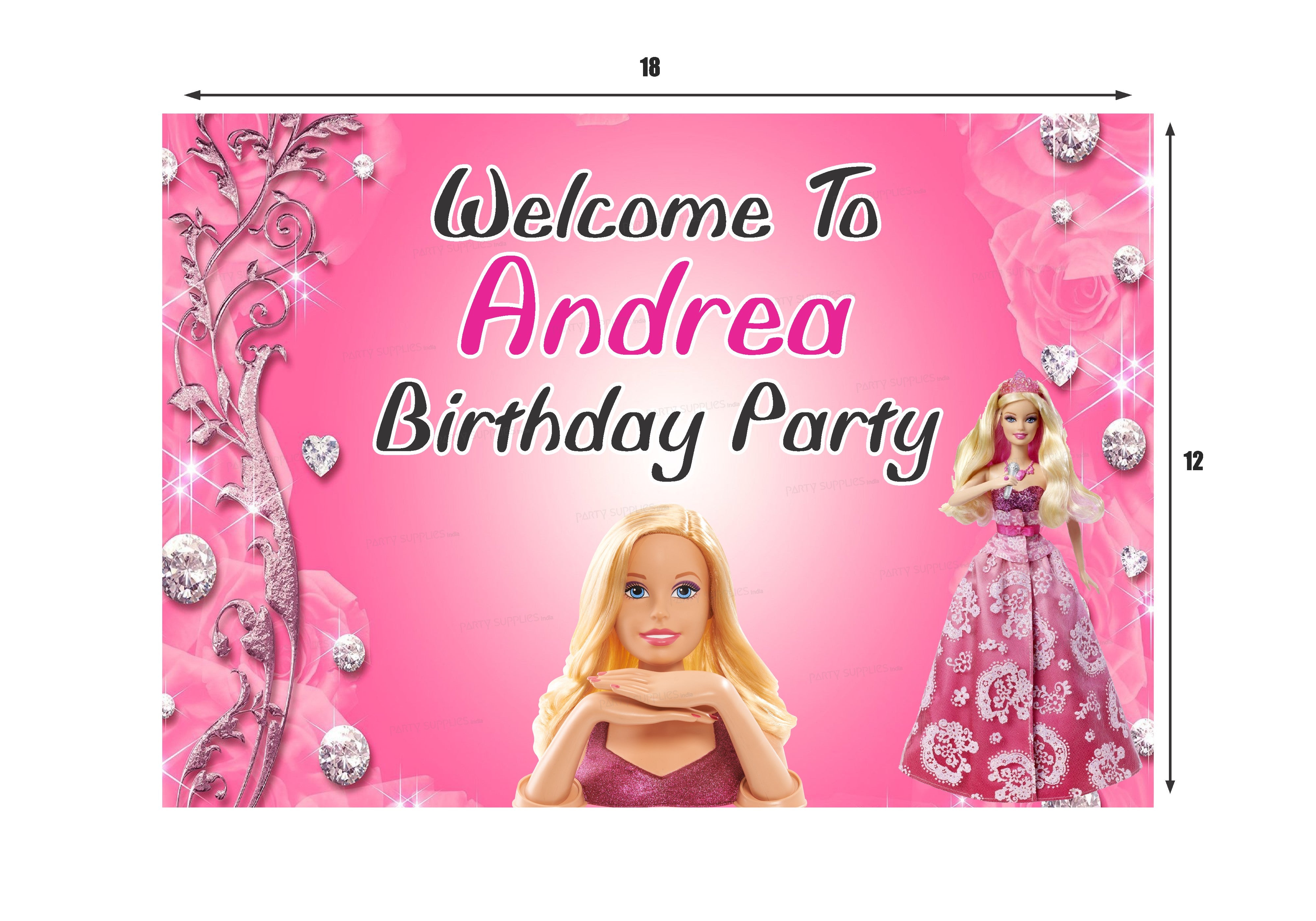 Happy birthday barbie online theme