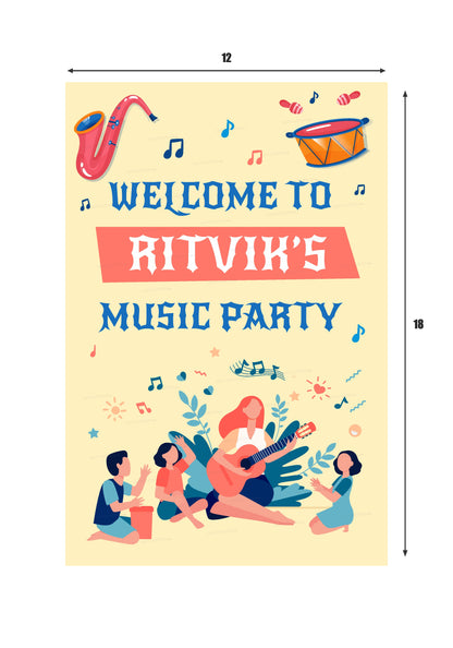 Music Theme Customized Welcome Board