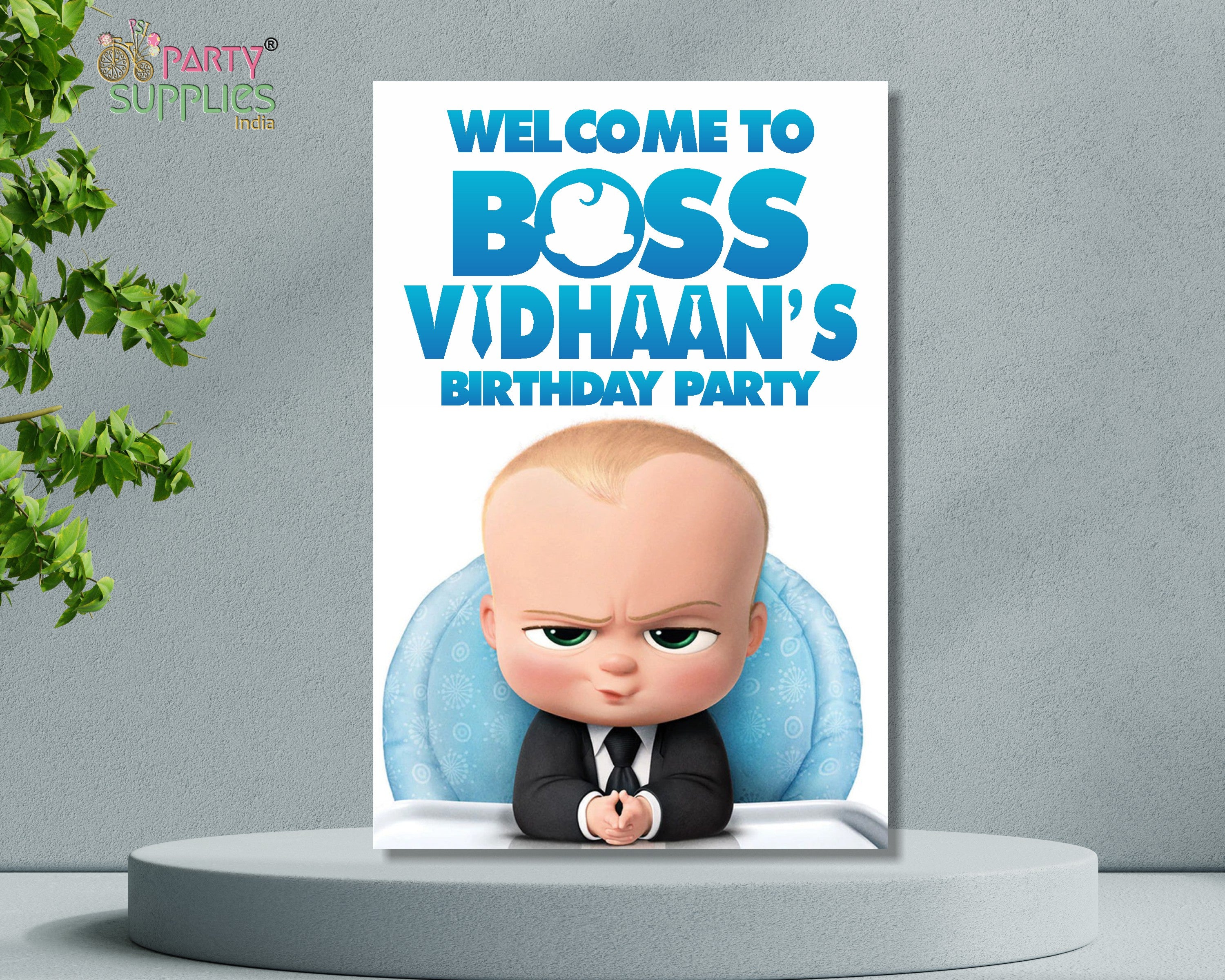 Boss Baby Theme Personalized Welcome Board | Party Supplies India