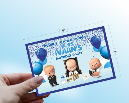 Boss Baby Theme Thank You Card