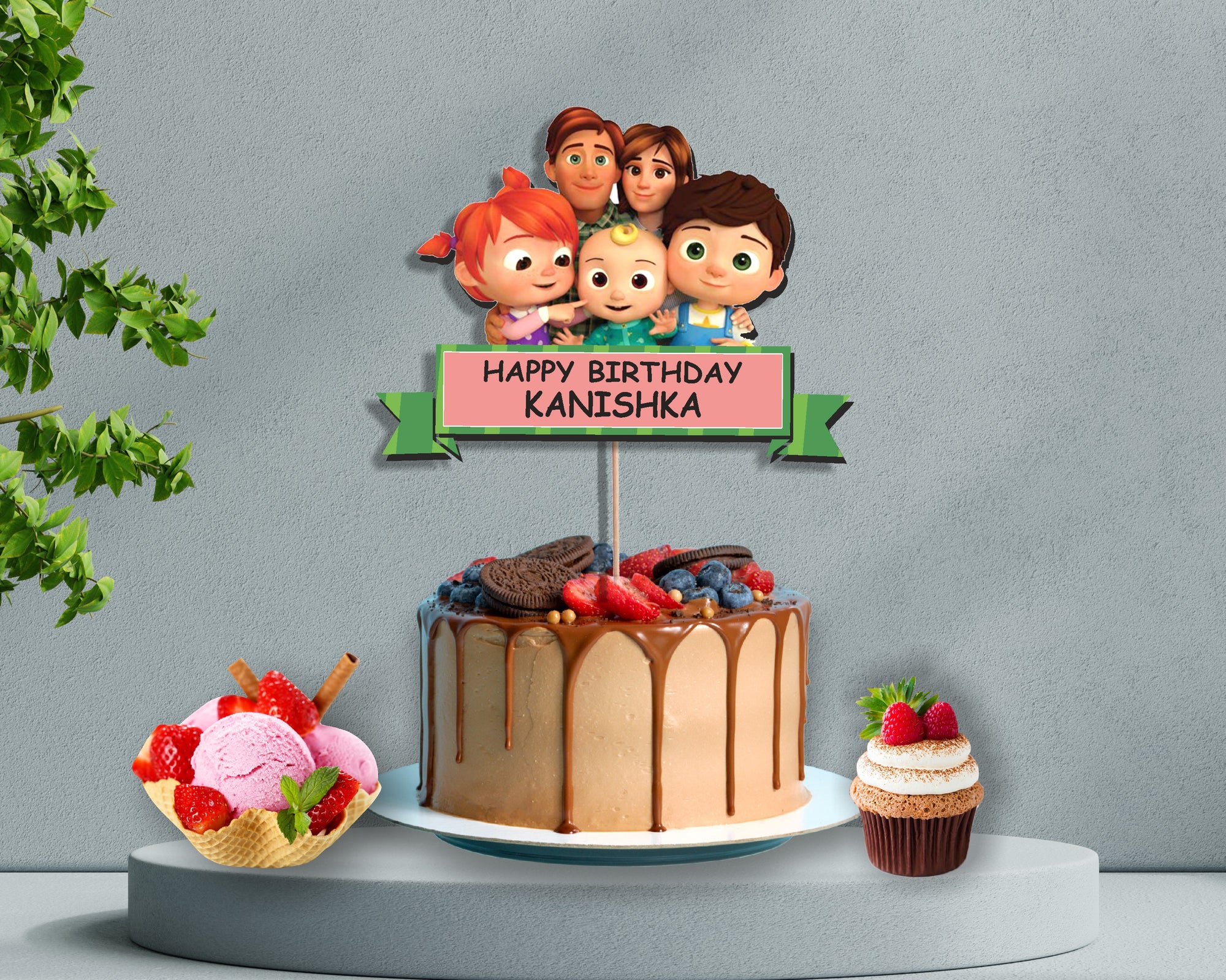 Coco Melon Theme Girl Cake Topper | Birthday Party Celebration Online ...