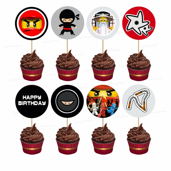 Ninja Theme Cup Cake Topper