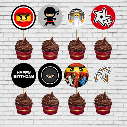 Ninja Theme Cup Cake Topper