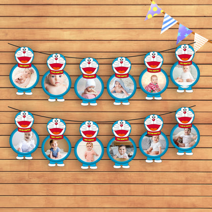 Doraemon Theme 12 Months Photo Banner