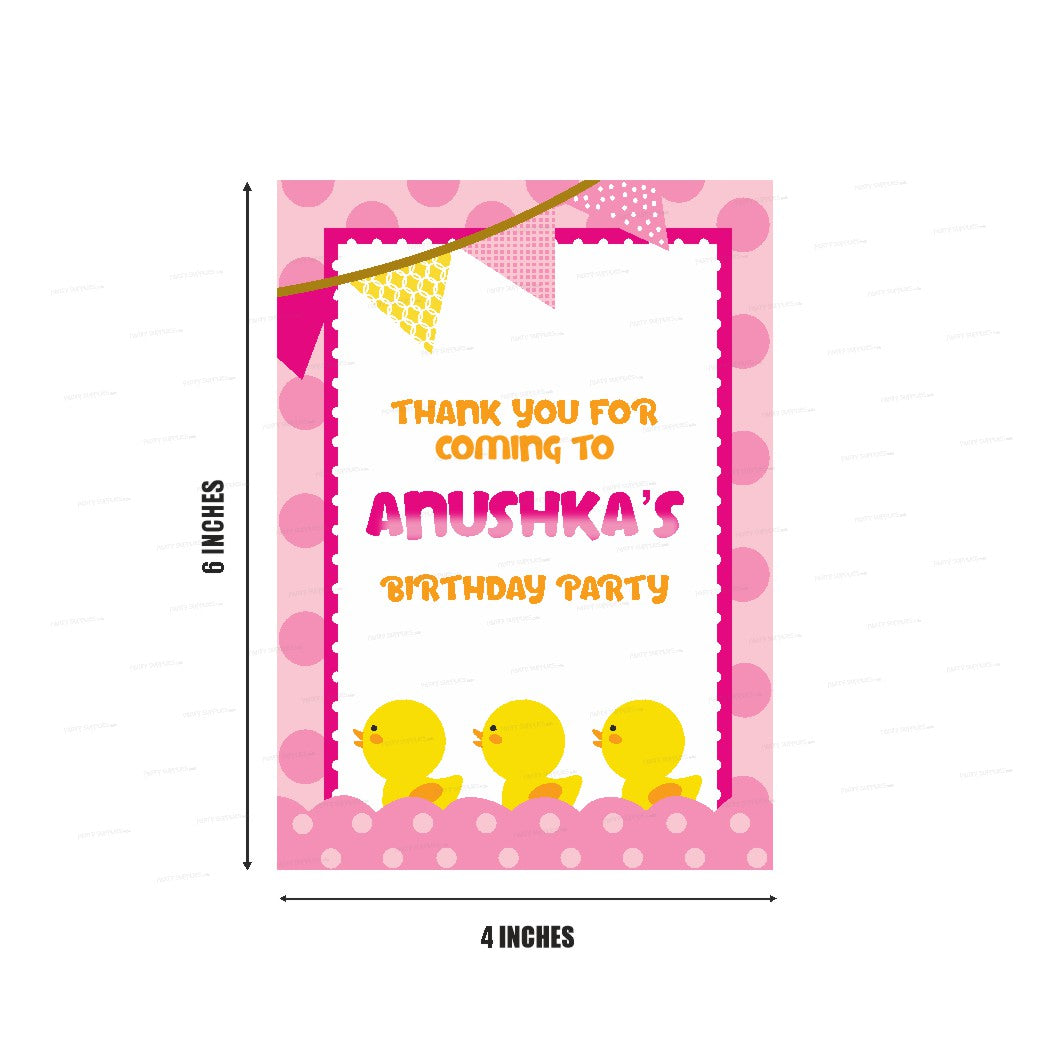 Duck Theme Girl Thank You Card