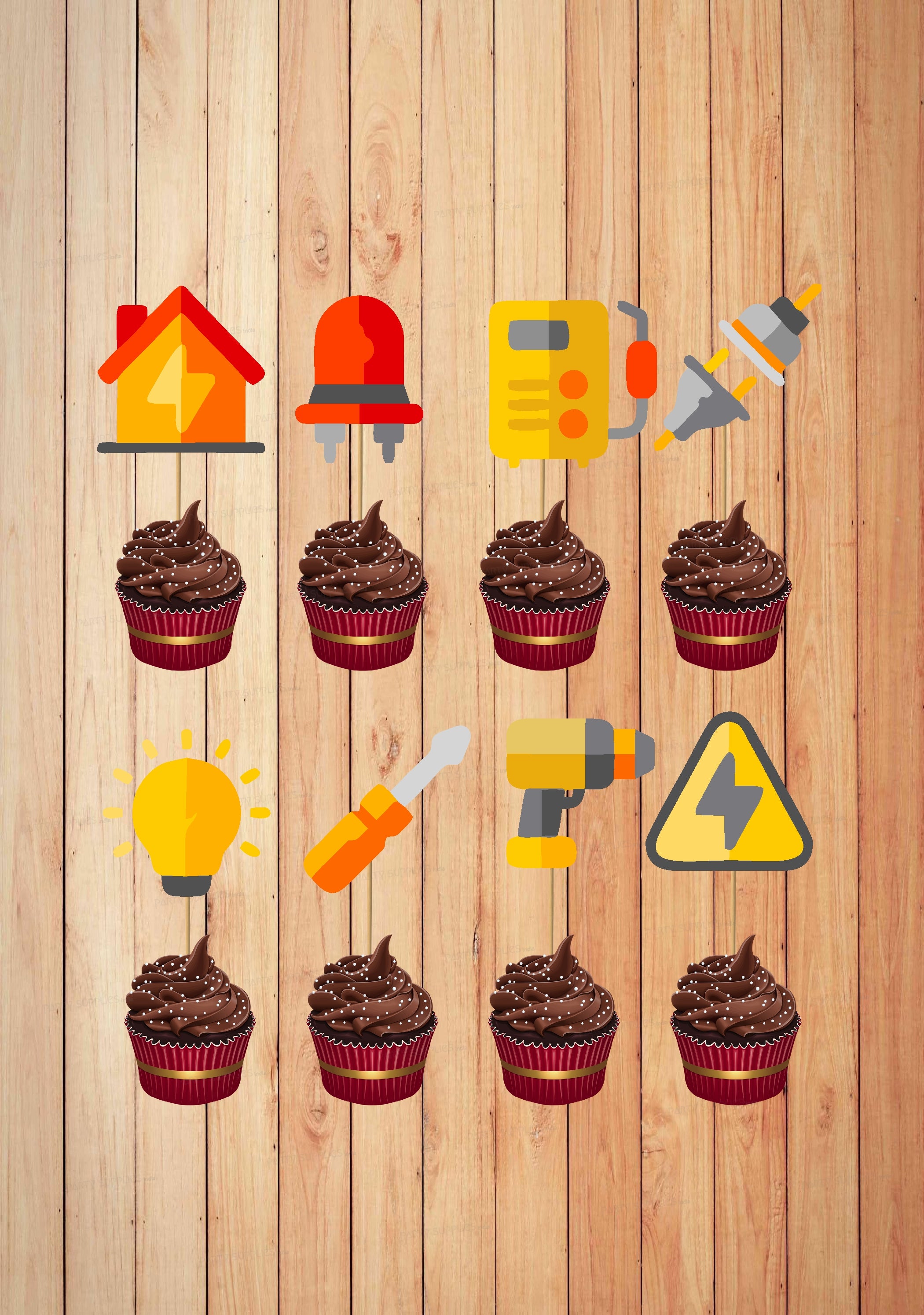 Amazon.com: 25 Pcs Electrician Cake Topper Cupcake Toppers Power Electrician  Lineman Cake Decorations for Electrician Party Decorations Electrician  Birthday Party Supplies : Grocery & Gourmet Food