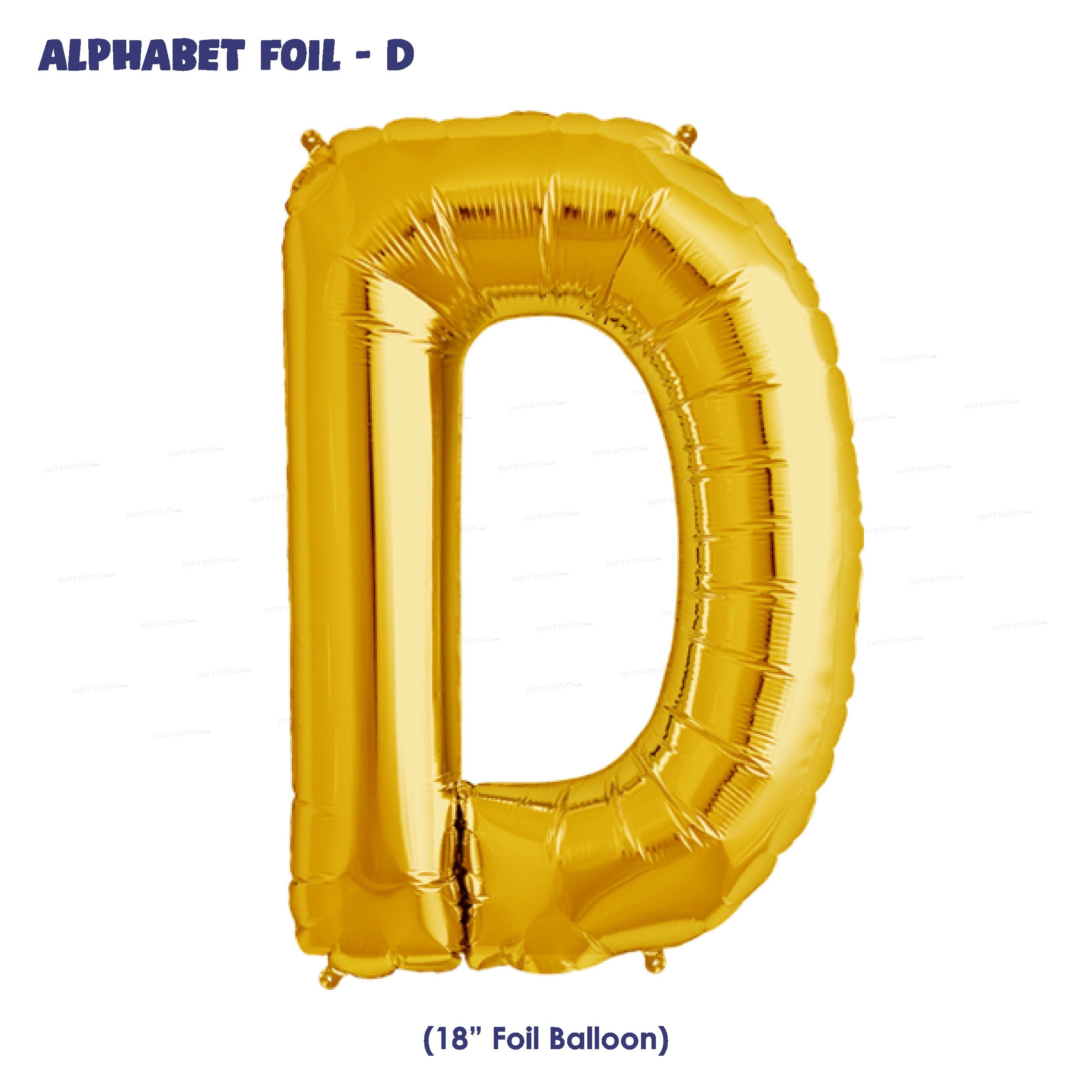 Alphabet D Premium Gold Foil Balloons