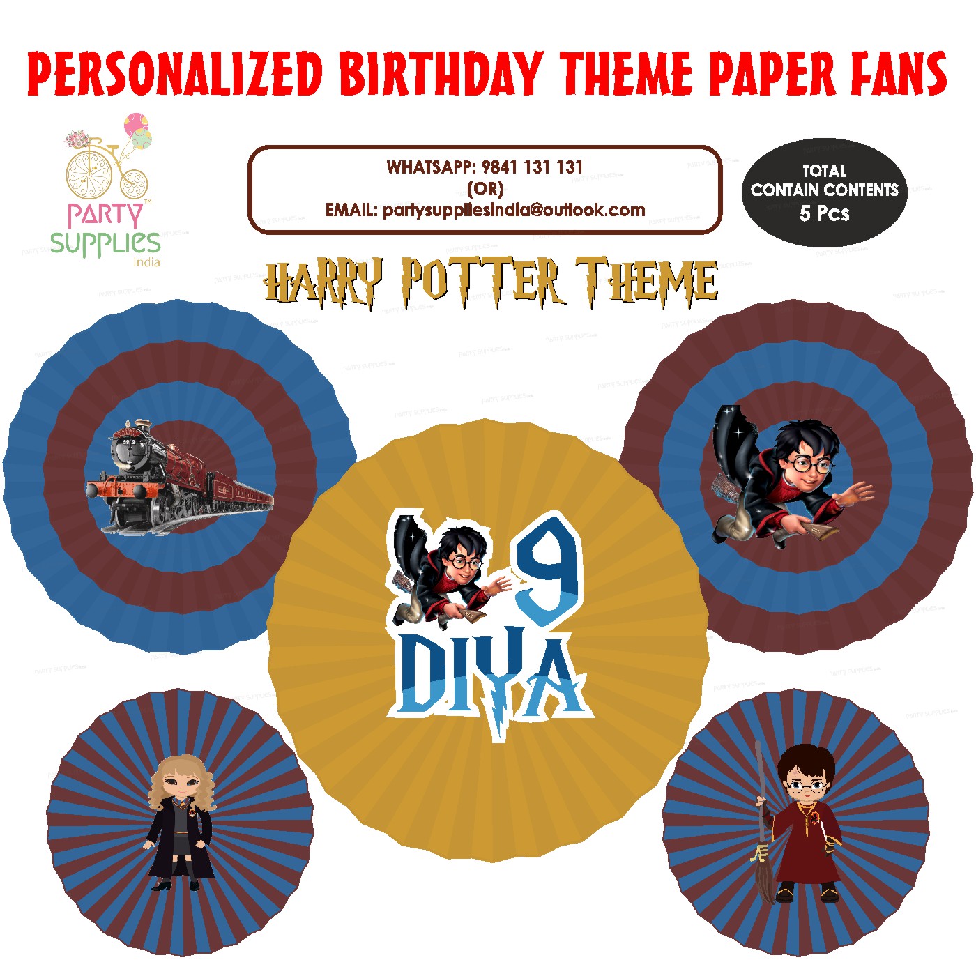 Harry Potter Theme Paper Fan