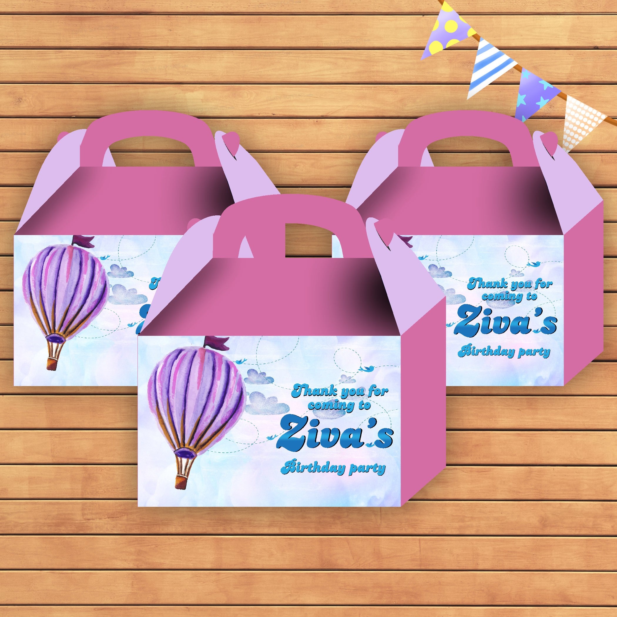 Personalised Birthday Hot Air Bubble Balloons (Flower Box) – The Tangerine  Tree