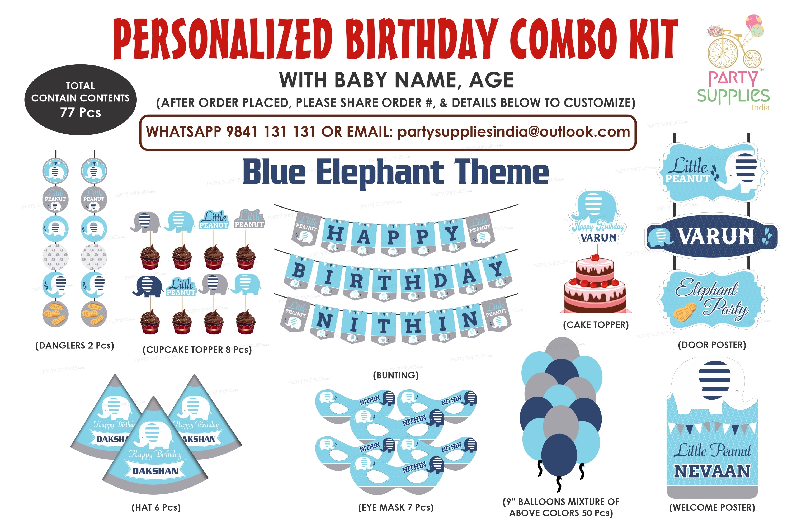 Blue Elephant Theme Preferred Kit