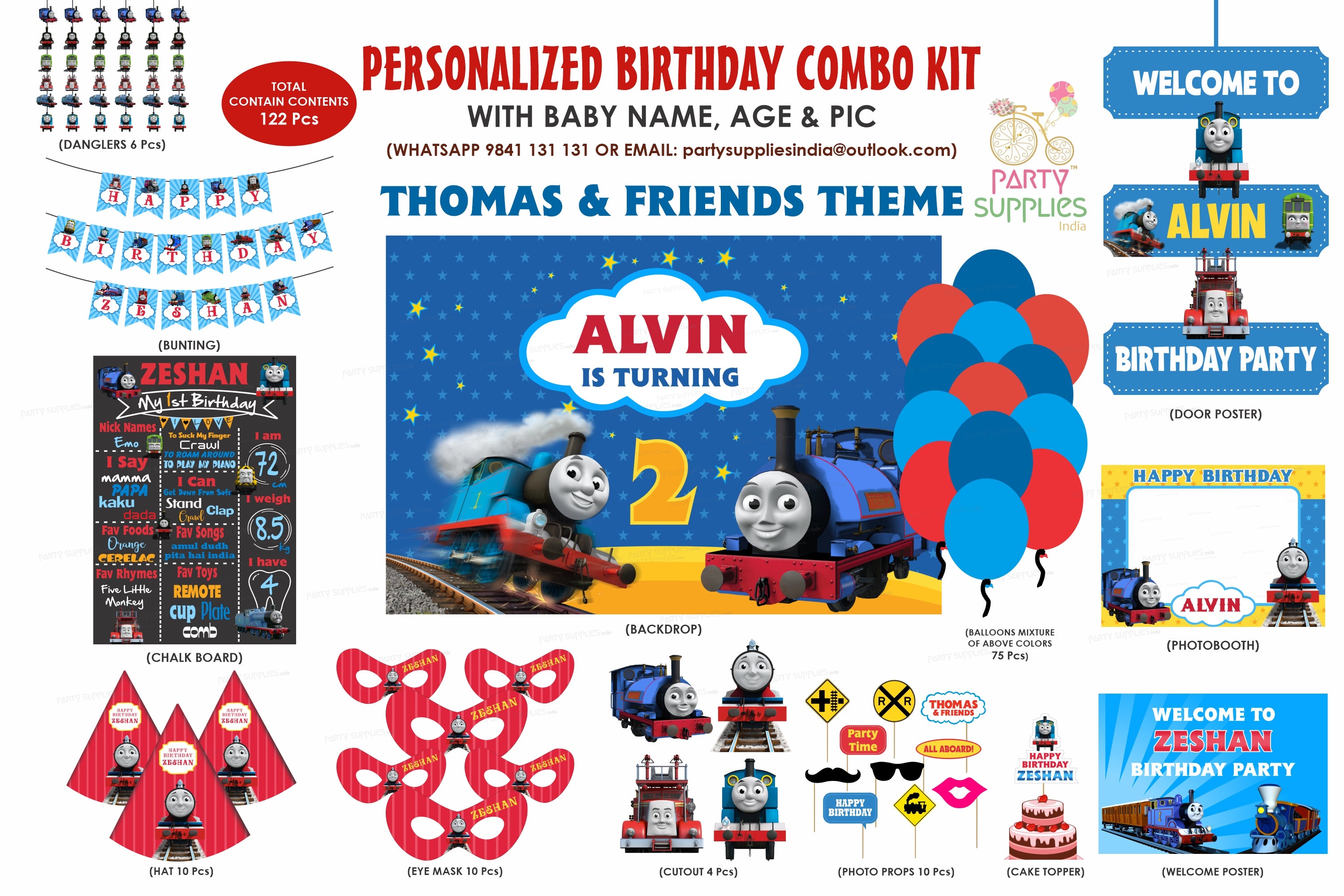 PSI Thomas and Friends Theme Classic Kit | Party Supplies India Online