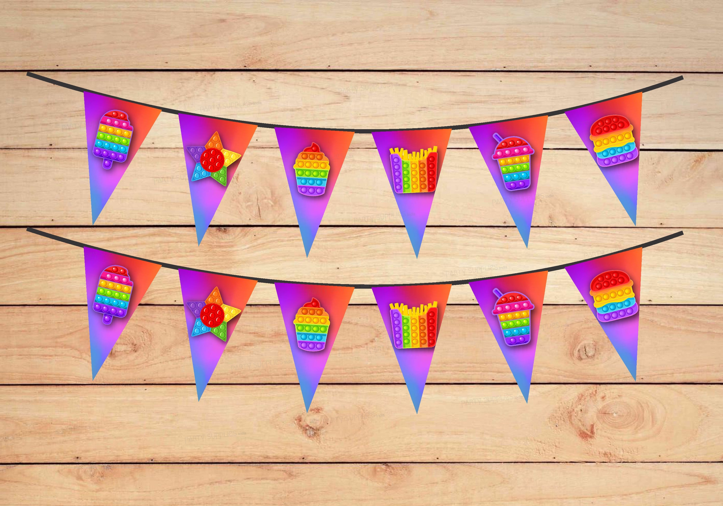 Pop It Theme Flag Bunting