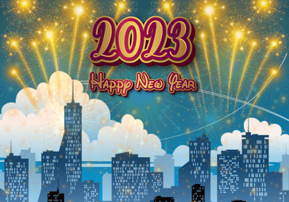 PSI  New Year Theme Personalized Backdrop