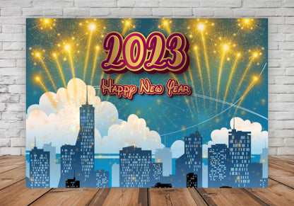 PSI  New Year Theme Personalized Backdrop