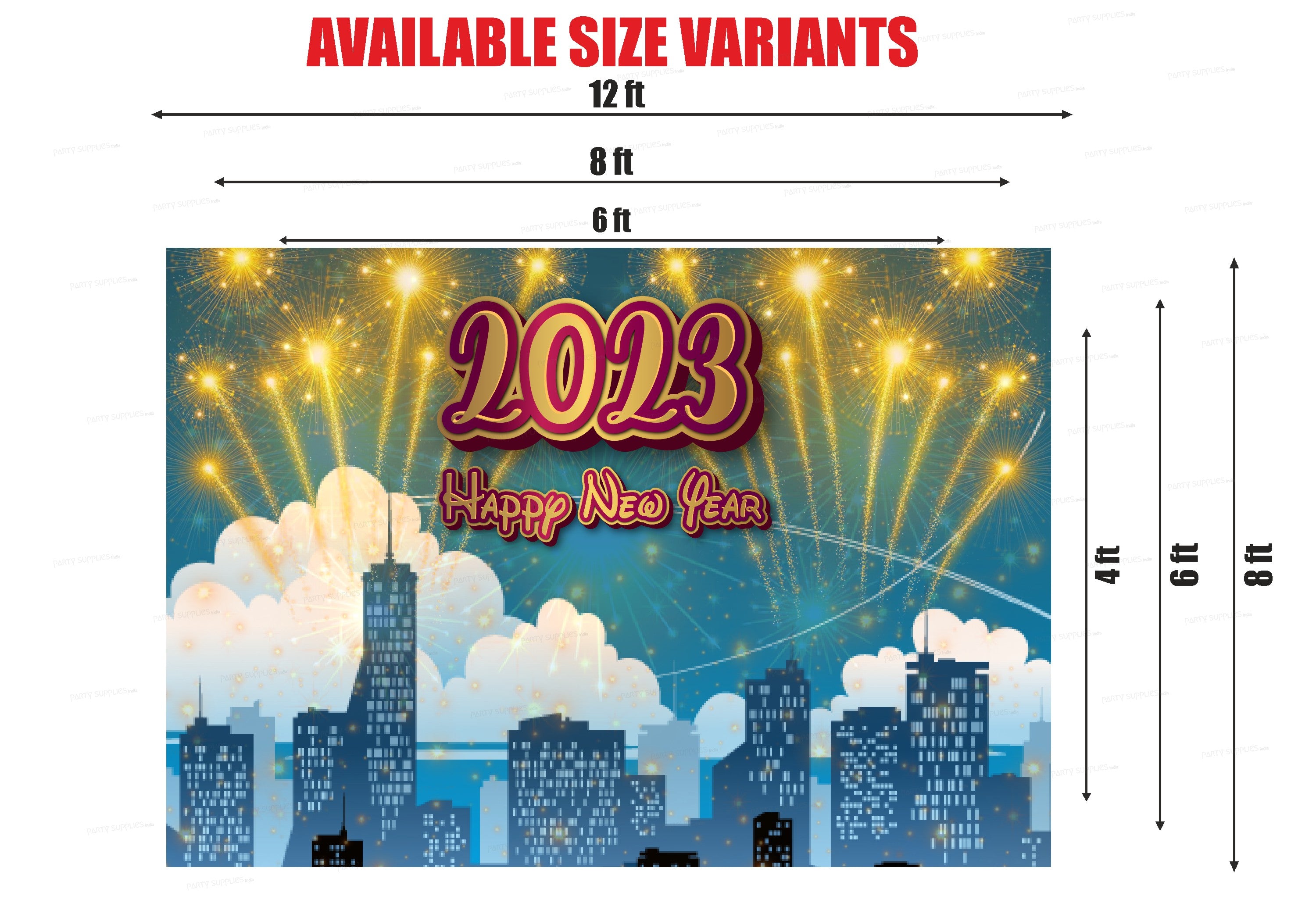 PSI  New Year Theme Personalized Backdrop