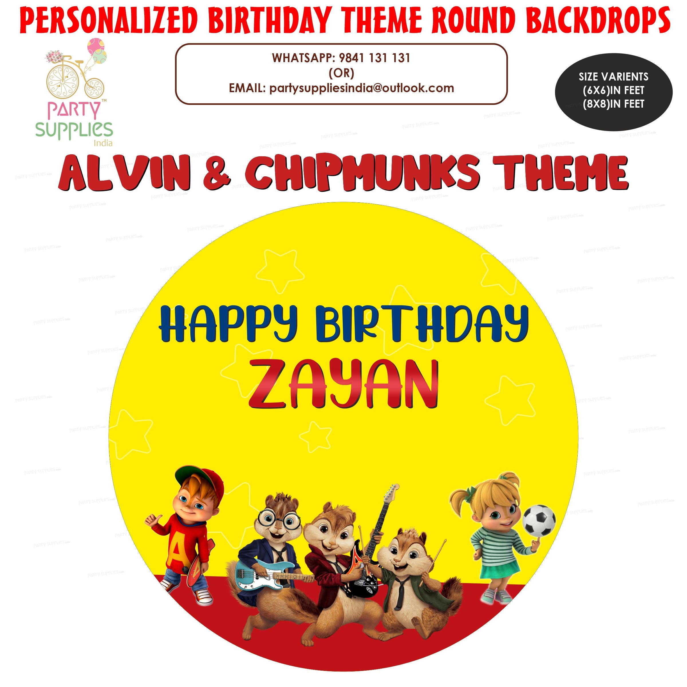 Alvin and Chipmunks Theme Classic Round Backdrop