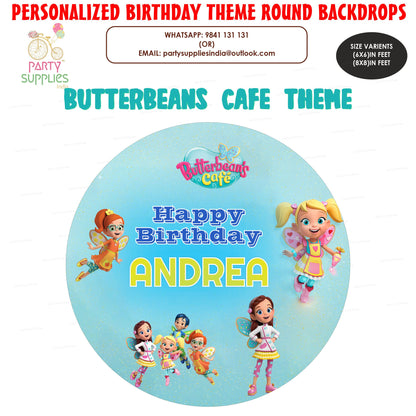 Butter Beans Theme Customized Round Backdrop