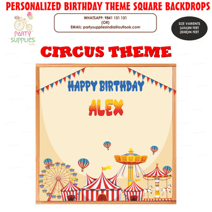 Circus Theme Square Backdrop