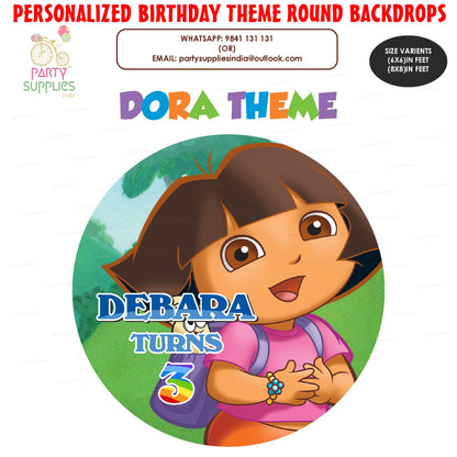 Dora Theme  Round Backdrop