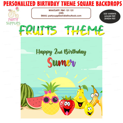 Fruits Theme Square Backdrop