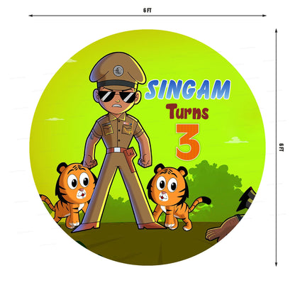 Little Singham Theme Backdrop