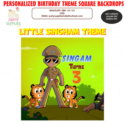 Little Singham Theme Square Backdrop