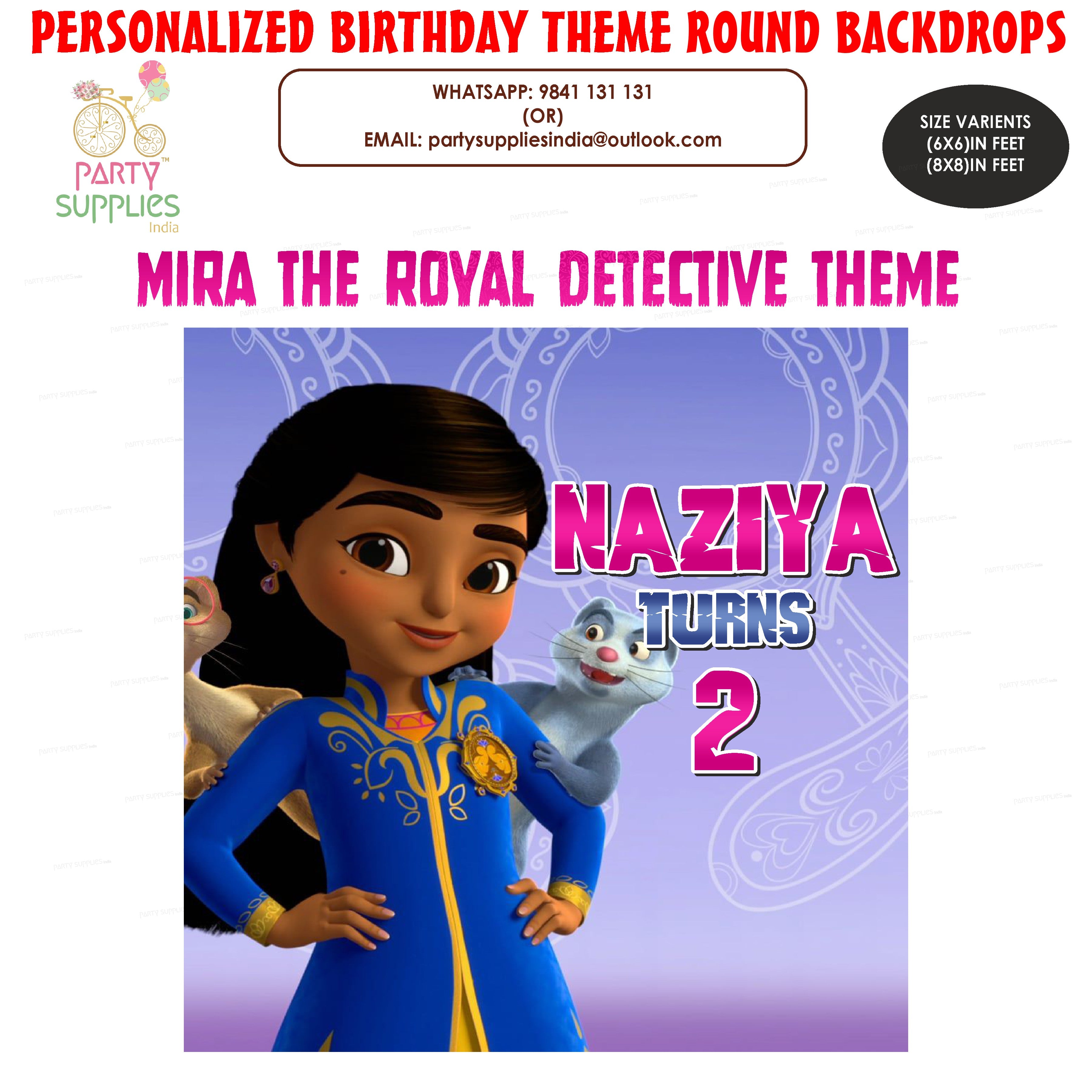 Mira Royal detective Theme Square Backdrop