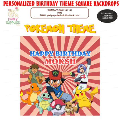 Pokemon Theme Square Backdrop