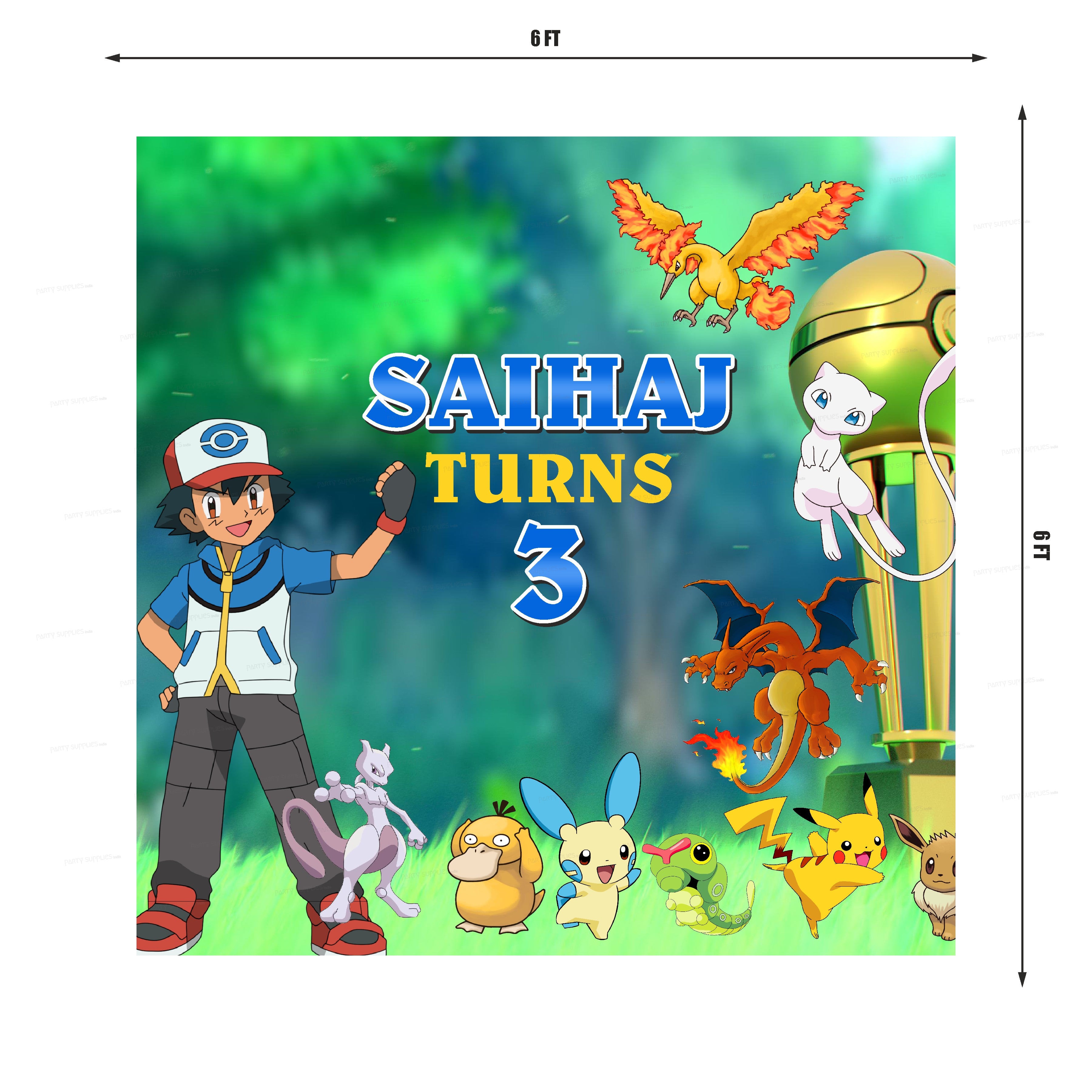 Pokemon Theme Premium Square Backdrop