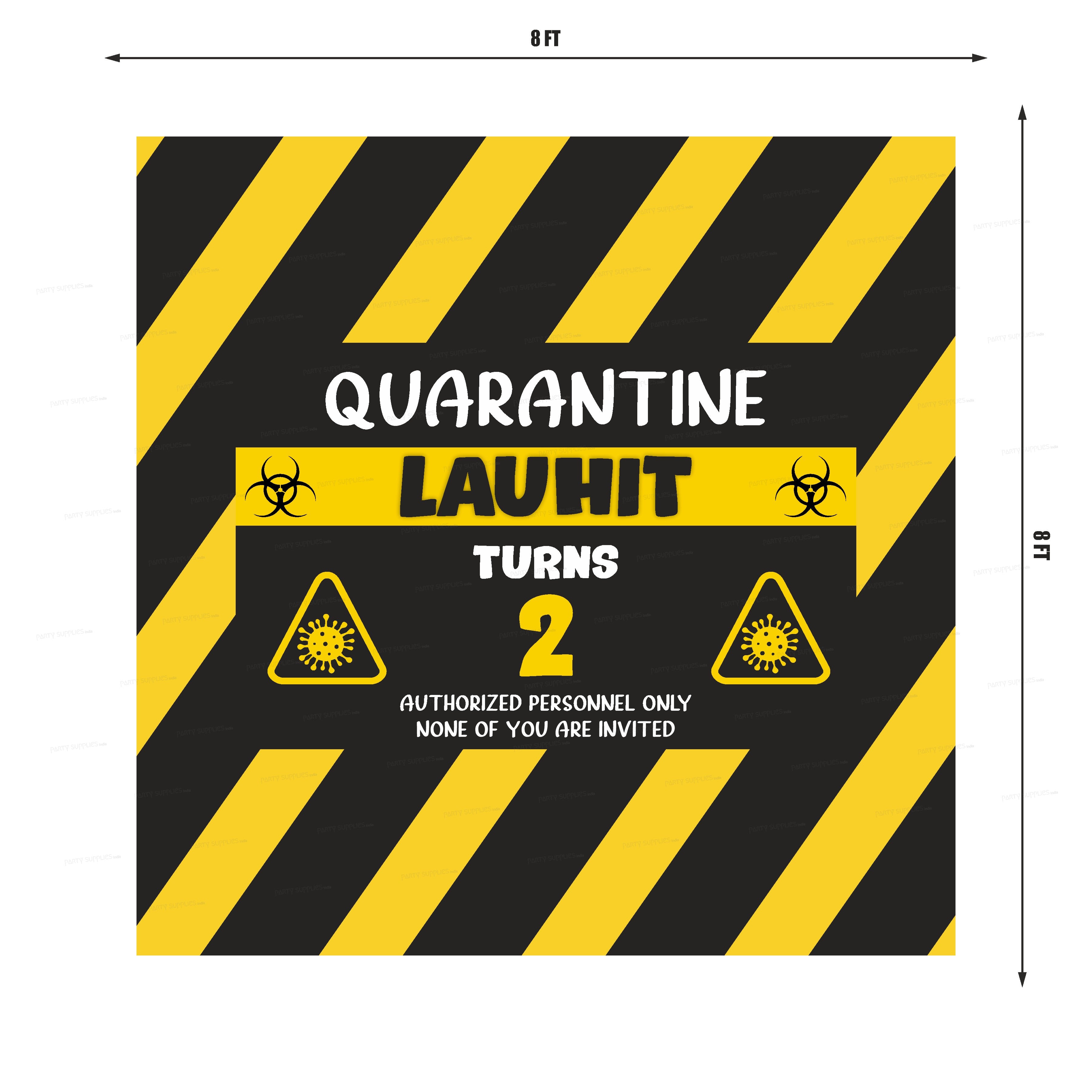 Quarantine Theme Personalized Square Backdrop