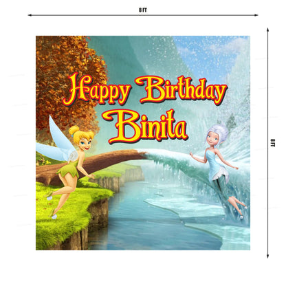 Tinker Bell Theme Customized Square Backdrop