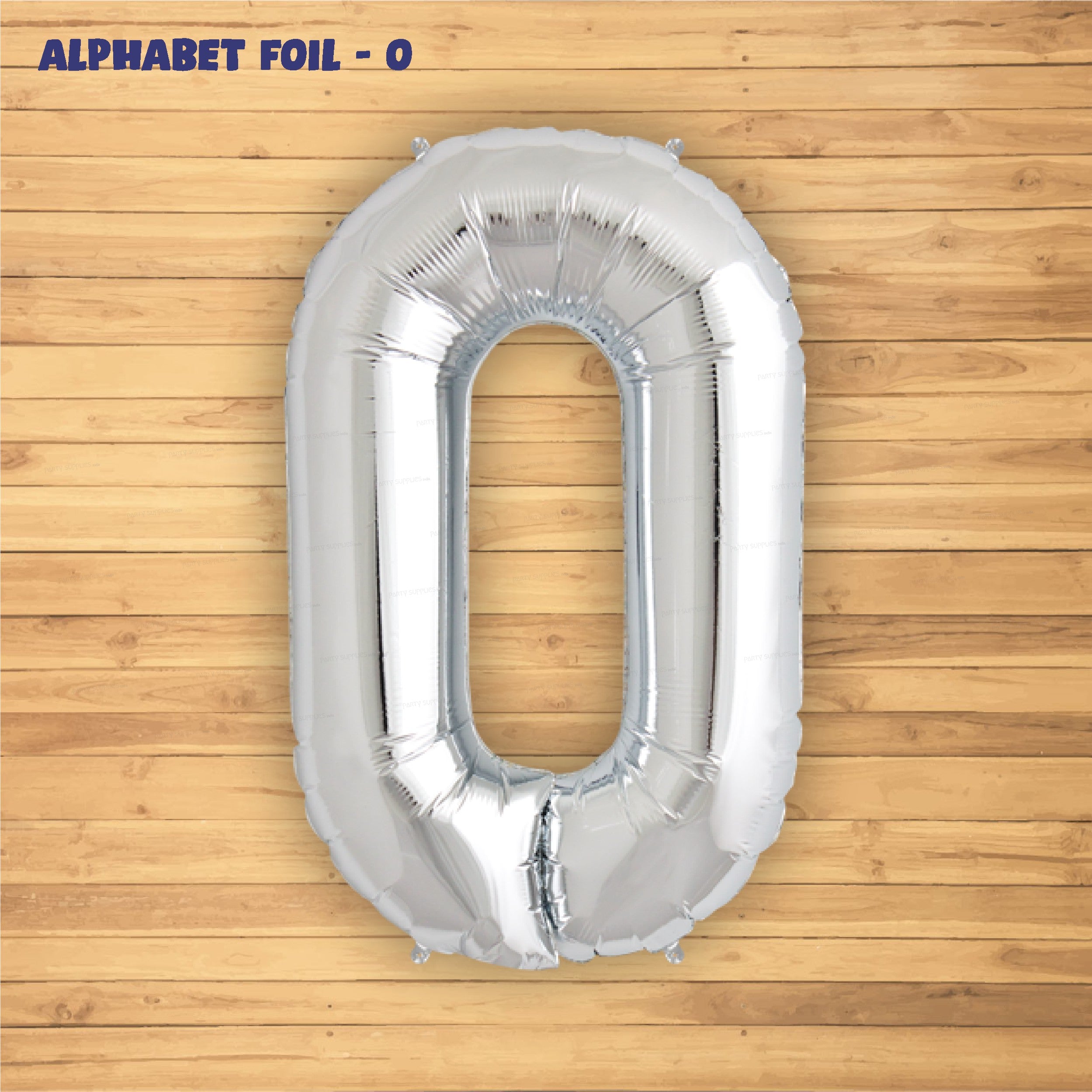 Alphabet O Premium Silver Foil Balloon