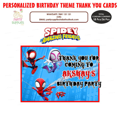 Spidey and his Amazing Friends Theme Thank You Card