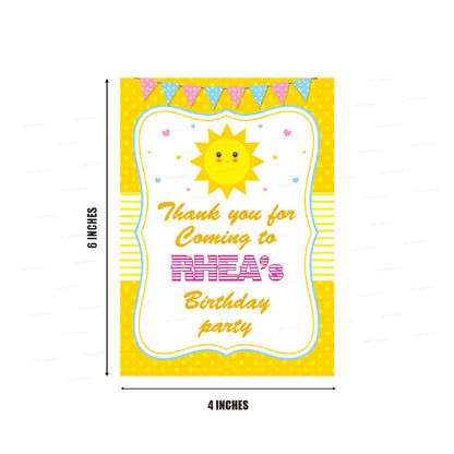 Sunshine Girl Theme Thank You Card